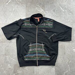 Vintage Rocawear Jacket Mens XL Fair Isle Knit Full Zip Hip Hop Streetwear y2k